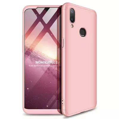 Microsonic Samsung Galaxy A10s Kılıf Double Dip 360 Protective Rose Gold