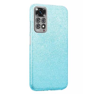 Microsonic Xiaomi Redmi Note 11 Kılıf Sparkle Shiny Mavi