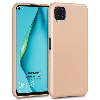 Microsonic Huawei P40 Lite Kılıf Matte Silicone Gold