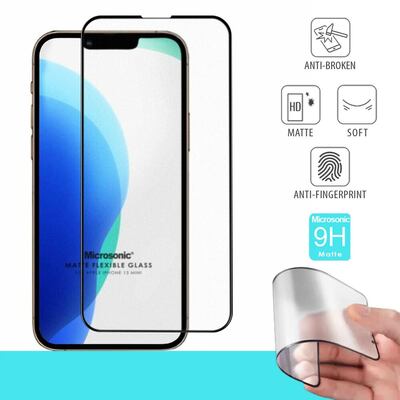 Microsonic Apple iPhone 13 Mini Matte Flexible Ekran Koruyucu Siyah