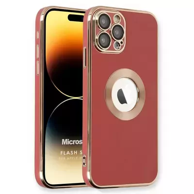 Microsonic Apple iPhone 15 Pro Max Kılıf Flash Stamp Kırmızı