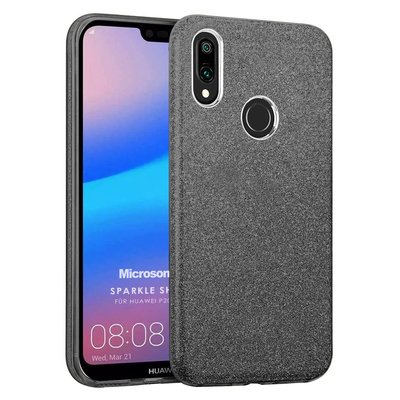 Microsonic Huawei P20 Lite Kılıf Sparkle Shiny Siyah