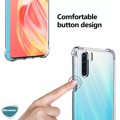 Microsonic Oppo A91 Pro Kılıf Anti Shock Silikon Şeffaf