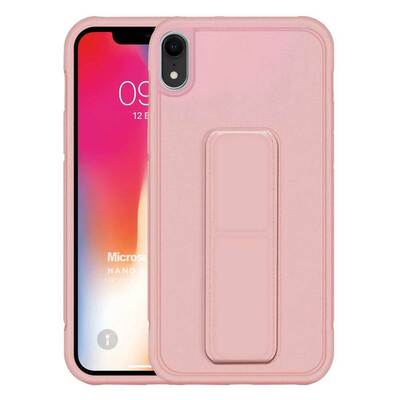 Microsonic Apple iPhone XR Kılıf Hand Strap Rose Gold