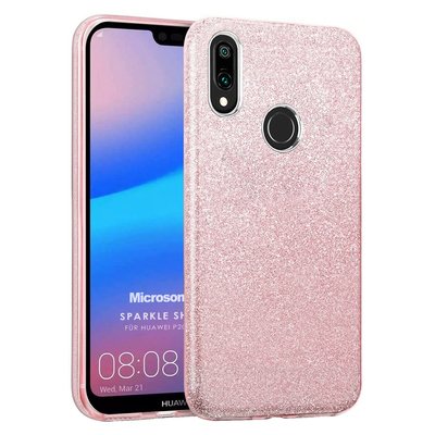 Microsonic Huawei P20 Lite Kılıf Sparkle Shiny Rose Gold