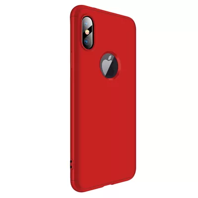 Microsonic Apple iPhone XS Max (6.5'') Kılıf Double Dip 360 Protective Kırmızı