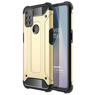 Microsonic OnePlus Nord N10 5G Kılıf Rugged Armor Gold