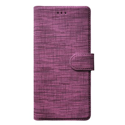 Microsonic Oppo A52 Kılıf Fabric Book Wallet Mor