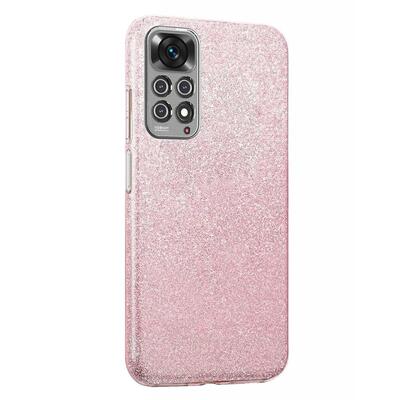 Microsonic Xiaomi Redmi Note 11S Kılıf Sparkle Shiny Rose Gold