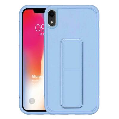 Microsonic Apple iPhone XR Kılıf Hand Strap Mavi