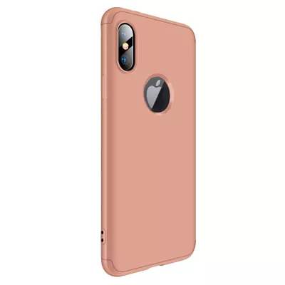 Microsonic Apple iPhone XS Max (6.5'') Kılıf Double Dip 360 Protective Rose Gold