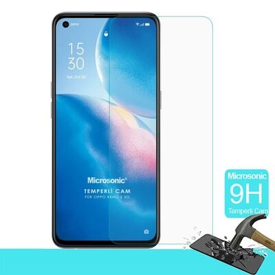 Microsonic Oppo Reno 5 5G Temperli Cam Ekran Koruyucu