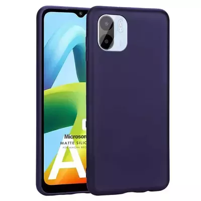 Microsonic Xiaomi Redmi A1 Kılıf Matte Silicone Lacivert