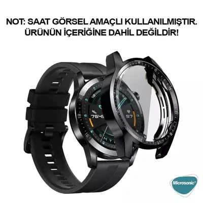 Microsonic Huawei Watch GT2 46mm Kılıf Matte Premium Slim WatchBand Siyah