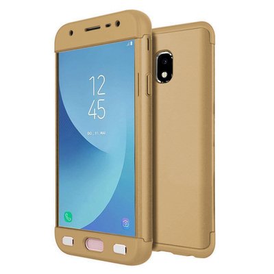 Microsonic Samsung Galaxy J5 Pro Kılıf Double Dip 360 Protective AYS Gold