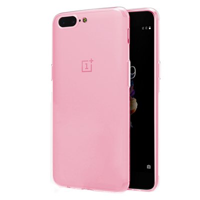 Microsonic OnePlus 5 Kılıf Transparent Soft Pembe