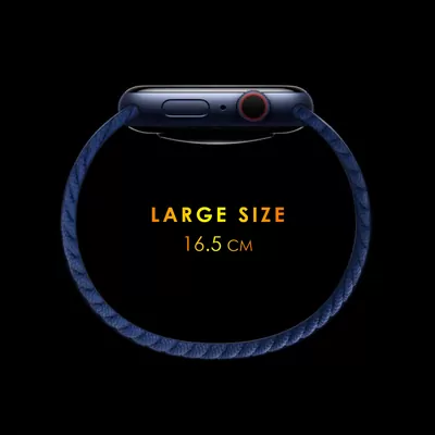 Microsonic Samsung Galaxy Watch 6 44mm Kordon, (Large Size, 165mm) Braided Solo Loop Band Koyu Yeşil