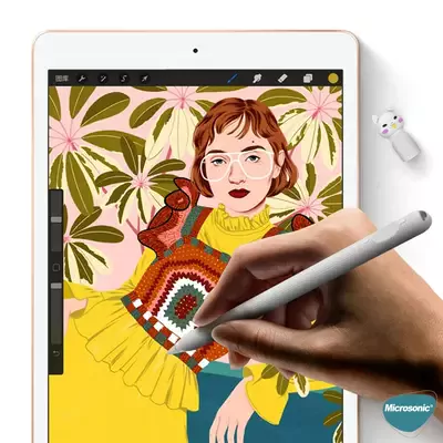 Microsonic Apple Pencil (2. nesil) Kılıf Figürlü Silikon Crtn-Fgr-Str-Angl