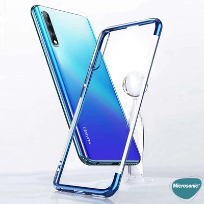 Microsonic Huawei Y8P Kılıf Skyfall Transparent Clear Mavi