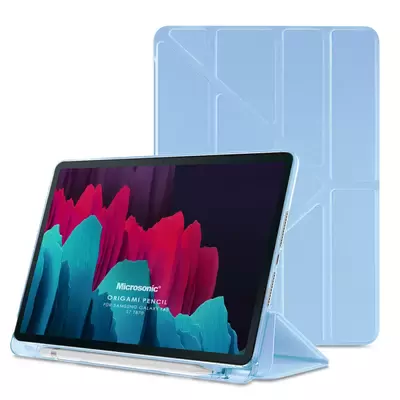 Microsonic Samsung Galaxy Tab S7 T870 Kılıf Origami Pencil Mavi