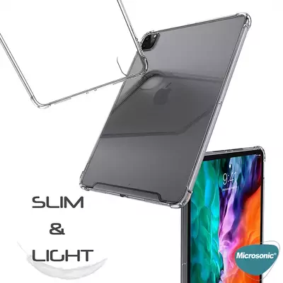 Microsonic Apple iPad Pro 12.9'' 2021 5. Nesil Kılıf (A2378-A2461-A2379-A2462) Shock Absorbing Şeffaf