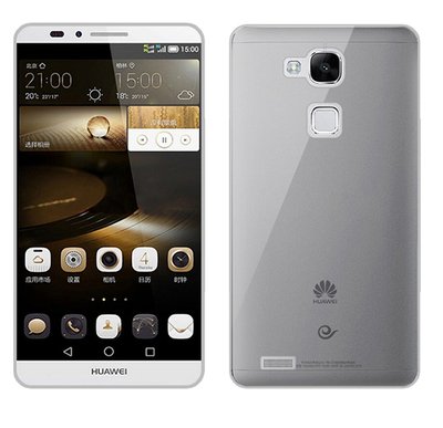 Microsonic Huawei Ascend Mate 7 Kılıf Transparent Soft Siyah