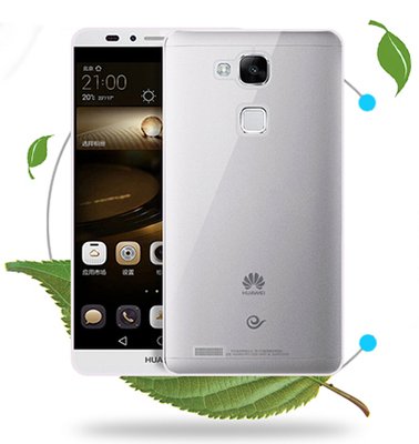 Microsonic Huawei Ascend Mate 7 Kılıf Transparent Soft Siyah