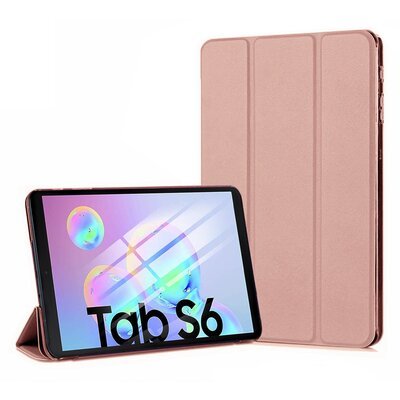 Microsonic Samsung Galaxy Tab S6 T860 Smart Case Kapaklı Kılıf Rose Gold