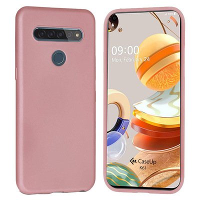 CaseUp LG K61 Kılıf Matte Surface Rose Gold