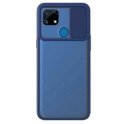 Microsonic Realme C25 Kılıf Slide Camera Lens Protection Lacivert