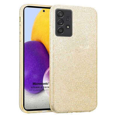 Microsonic Samsung Galaxy A72 Kılıf Sparkle Shiny Gold