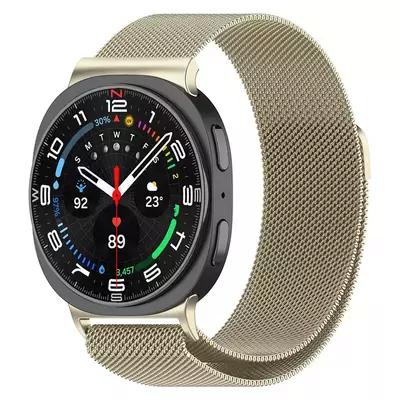 Microsonic Samsung Galaxy Watch 8 Classic 46mm Milanese Loop Kordon Sarı