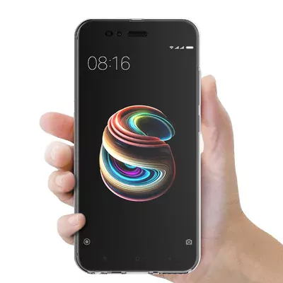 Microsonic Xiaomi Mi A1 Kılıf 6 tarafı tam full koruma 360 Clear Soft Şeffaf