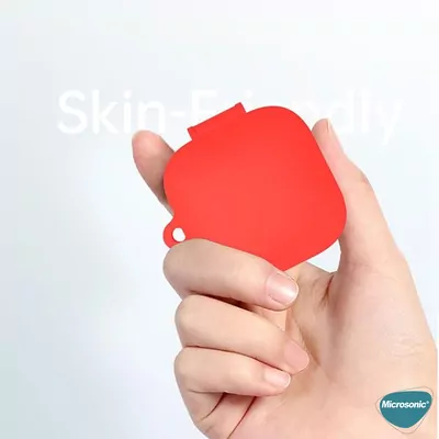 Microsonic Xiaomi Redmi Buds 6 Kılıf Askılı Mat Silikon Lila