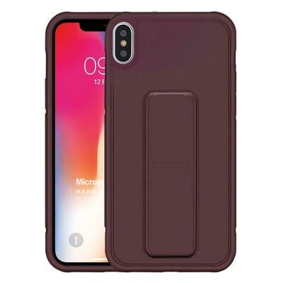 Microsonic Apple iPhone XS Max Kılıf Hand Strap Mor