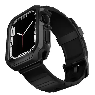 Microsonic Apple Watch 8 41mm Kordon Fullbody Quadra Resist Siyah