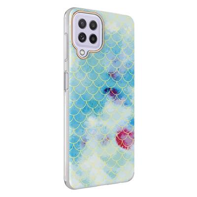 Microsonic Samsung Galaxy A22 4G Natural Feel Desenli Kılıf Fish Scale