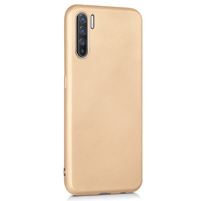 Microsonic Oppo Reno 3 Kılıf Matte Silicone Gold