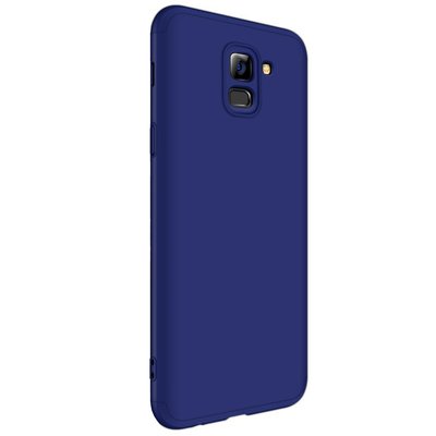 Microsonic Samsung Galaxy J6 Kılıf Double Dip 360 Protective AYS Lacivert