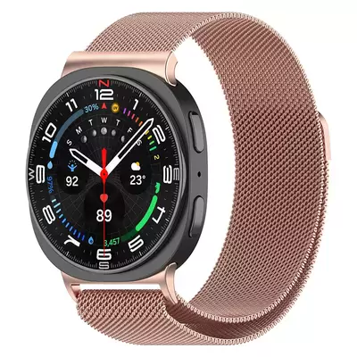 Microsonic Samsung Galaxy Watch 8 Classic 46mm Milanese Loop Kordon Pembe