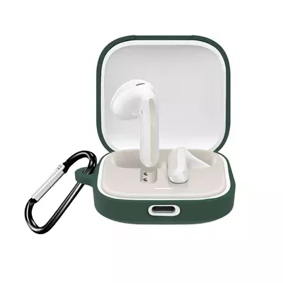 Microsonic Xiaomi Redmi Buds 6 Kılıf Askılı Mat Silikon Koyu Yeşil