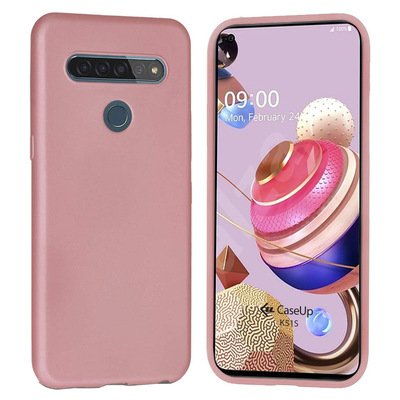 CaseUp LG K51S Kılıf Matte Surface Rose Gold