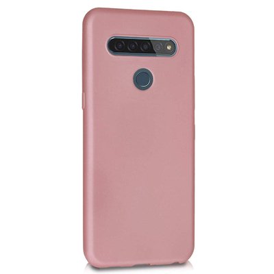 CaseUp LG K51S Kılıf Matte Surface Rose Gold