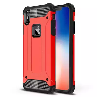 Microsonic Apple iPhone XS Max (6.5'') Kılıf Rugged Armor Kırmızı