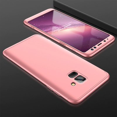 Microsonic Samsung Galaxy J6 Kılıf Double Dip 360 Protective AYS Rose Gold