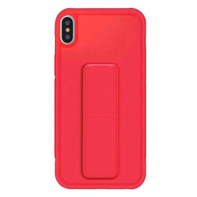 Microsonic Apple iPhone XS Max Kılıf Hand Strap Kırmızı