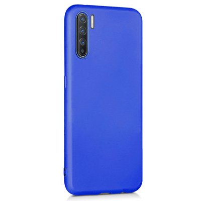 Microsonic Oppo Reno 3 Kılıf Matte Silicone Mavi