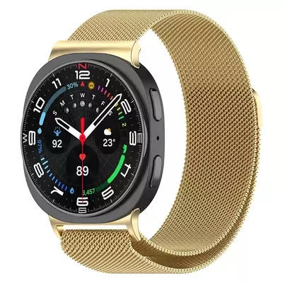 Microsonic Samsung Galaxy Watch 8 Classic 46mm Milanese Loop Kordon Gold