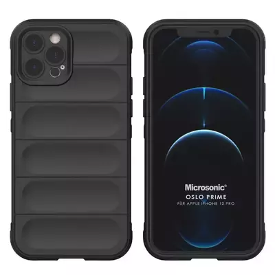 Microsonic Apple iPhone 12 Pro Kılıf Oslo Prime Siyah