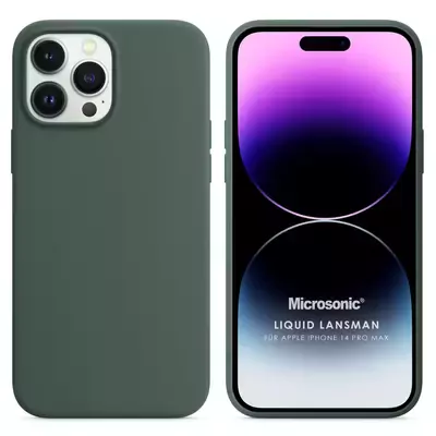 Microsonic Apple iPhone 14 Pro Max Kılıf Liquid Lansman Silikon Yeşil